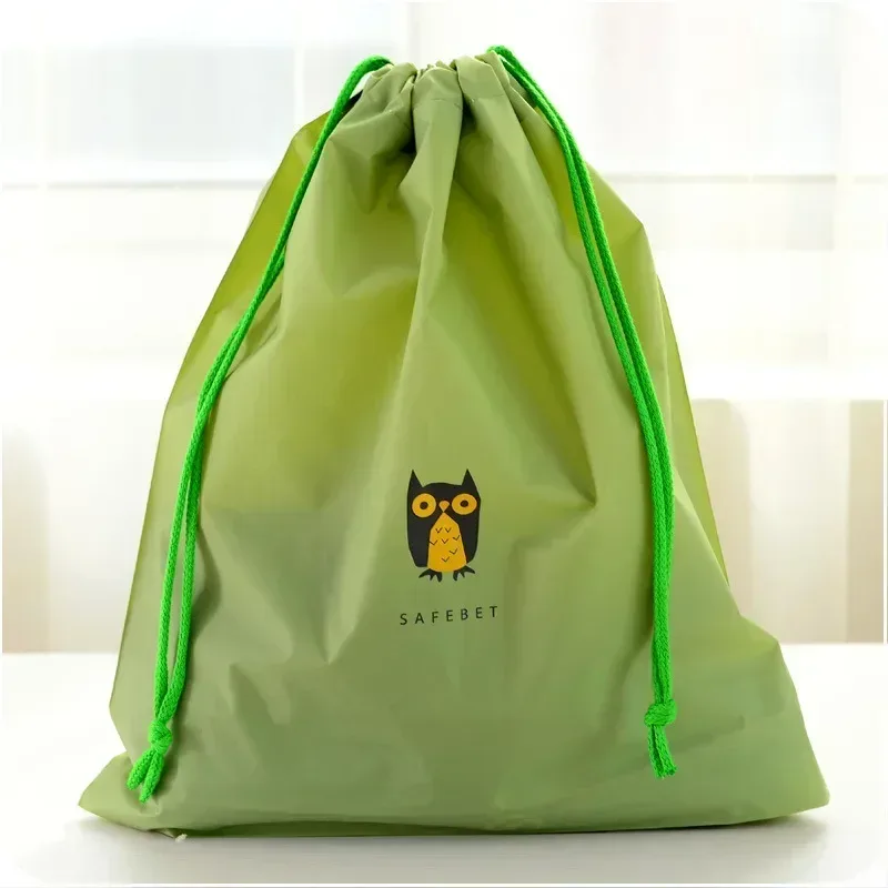 sac de rangement en nylon imprimé de dessin animé, étanche, poudres wstring de proximité, multifonctionnel, portable, durable, chaussures, sous-vêtements, sac de voyage, 1 pièce