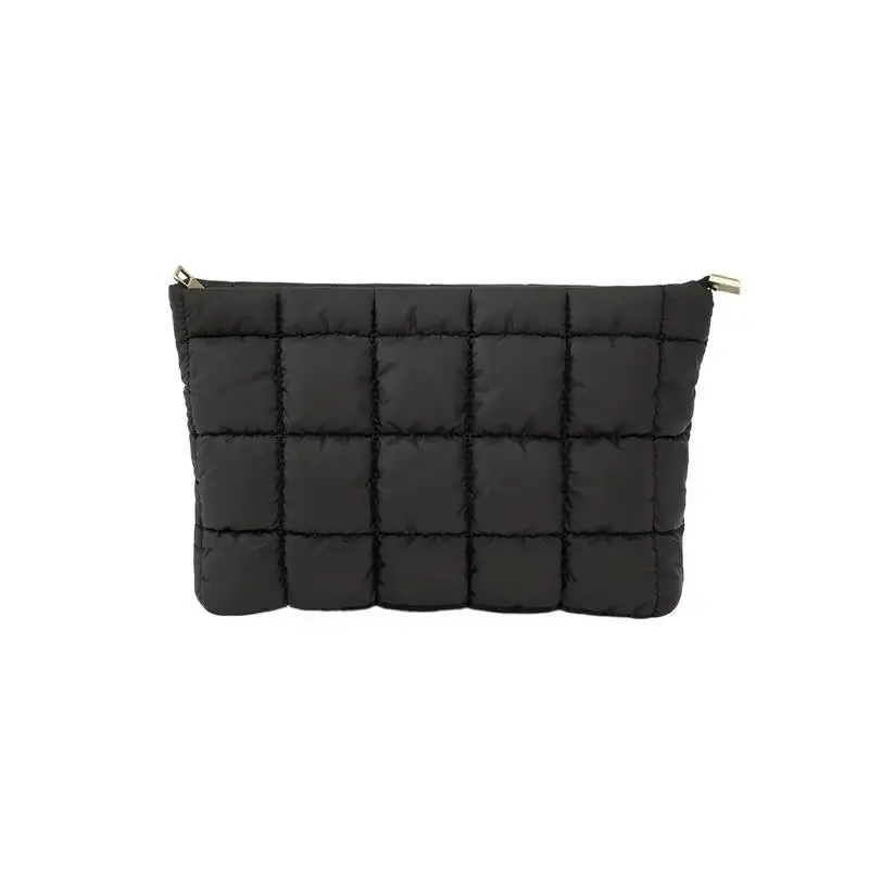 trousse de toilette matelassée douce avec fermeture éclair résistante, organiseur portable pour le maquillage quotidien, sac de rangement pour voyage, cadeaux pour femmes