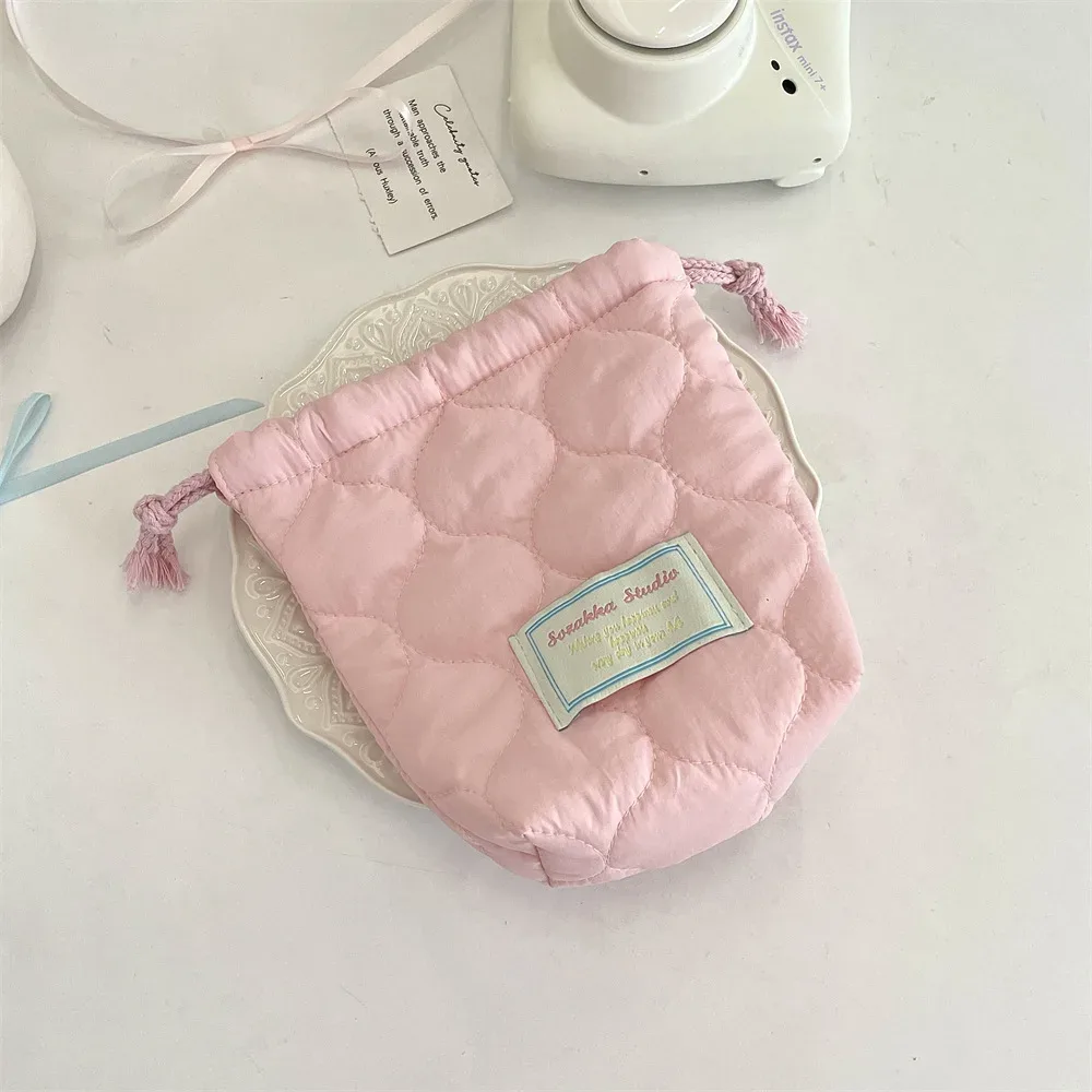 sac de rangement polaroid pour appareil photo, carte noire, sac à cordon portable, pochette pour téléphone pour femmes, clé, écouteurs, rouge à lèvres, sacs à cordon de serrage