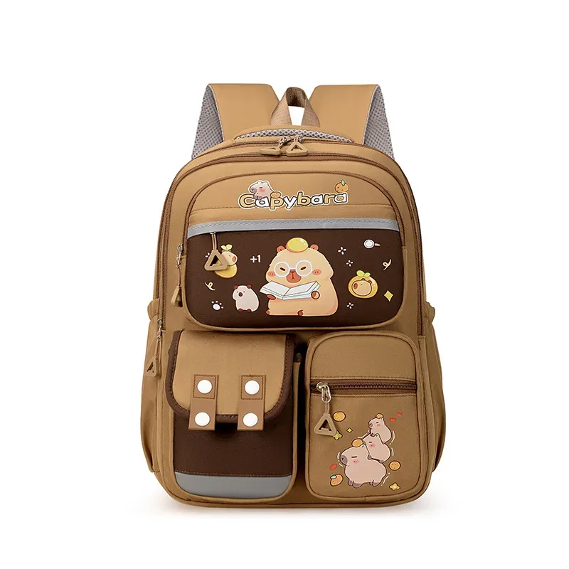 capybara école sac à dos adolescents filles sacs d'école ensemble sac à dos décontracté enfants 3 pièces livre sac kawaii enfants cartable voyage sac à dos