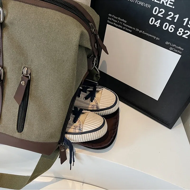 toile voyage polochon épaule sac à bandoulière compartiment pour chaussures salle de sport fitness en plein air sac à courte distance bagages week-end sac à main