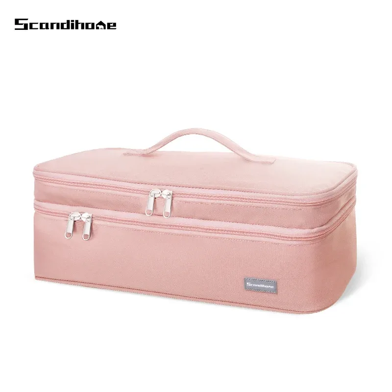 mallette de transport de voyage à double couche, sac de rangement d'accessoires de rêves, sac d'évaluation portable, volumateur de sèche-cheveux en une étape, brosse à air chaud