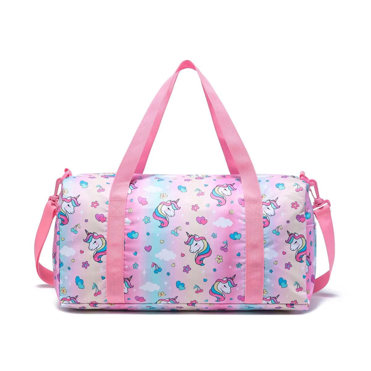 sacs de voyage classiques licorne sirène imprimés en 3d, grande capacité, sac bandoulière en forme de baril, sacs de sport de plein air, sac de yoga et de gym