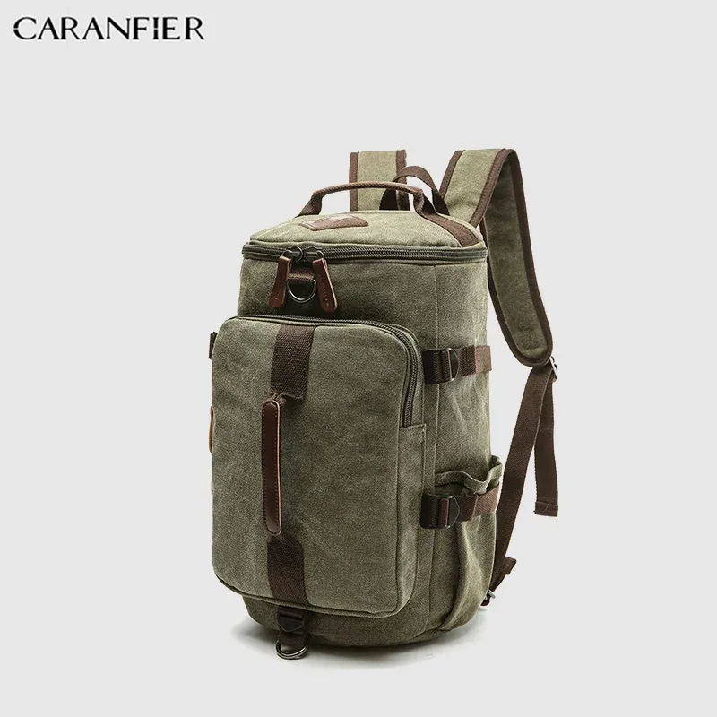 caranfier sacs de voyage pour hommes sacs à main de week-end en toile multifonctionnels unisexe grande capacité sac à dos extérieur paquets de bagages sacs