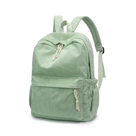 cartable personnalisé 2025 nouvelle mode velours côtelé fermeture éclair lisse nom unique personnalisé grande capacité sac à dos de voyage sac à dos de randonnée