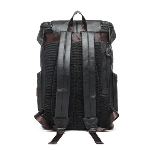 sac à dos en cuir pu personnalisé pour homme, grand sac d'ordinateur portable de voyage antivol, sac à dos noir pour homme, école, entreprise, lancé, mbb501162
