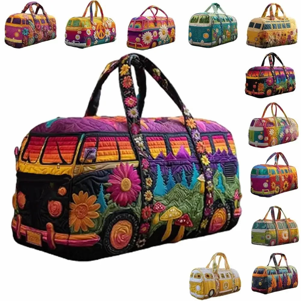 sac de voyage matelassé à sangle réglable, grande capacité, matelassage 3d, sac à main pour courtes distances, sac fourre-tout, sac de voyage