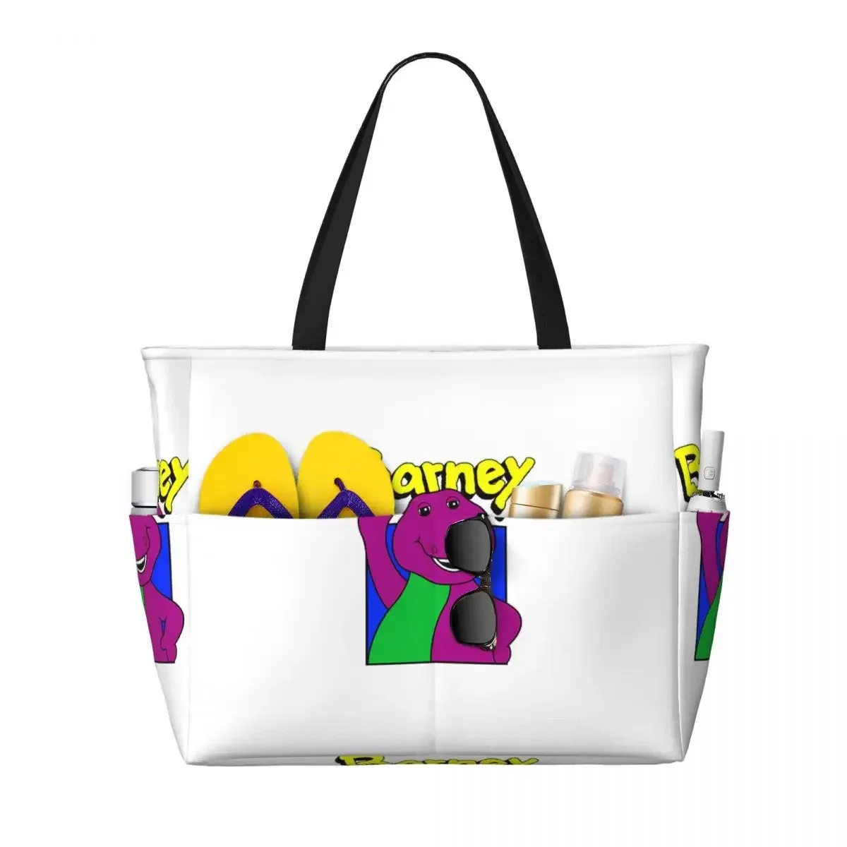 barney and friends – sac fourre-tout de plage, sac de sport, de yoga, grand sac fourre-tout pour femmes, sac de voyage, sac de fitness