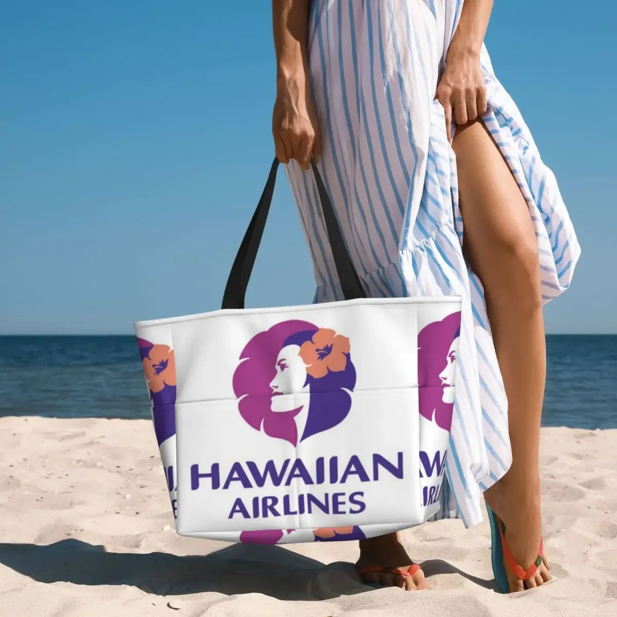 sac fourre-tout de plage et de sport pour femme, grand sac de voyage et de fitness, collection « fin de l'été du sud » de hawaiian airlines herc travel