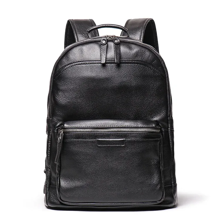 sac à dos en cuir véritable fait main de haute qualité pour homme, sac d'école, sac à dos pour ordinateur portable imperméable de luxe, sac de voyage, sac à dos vintage