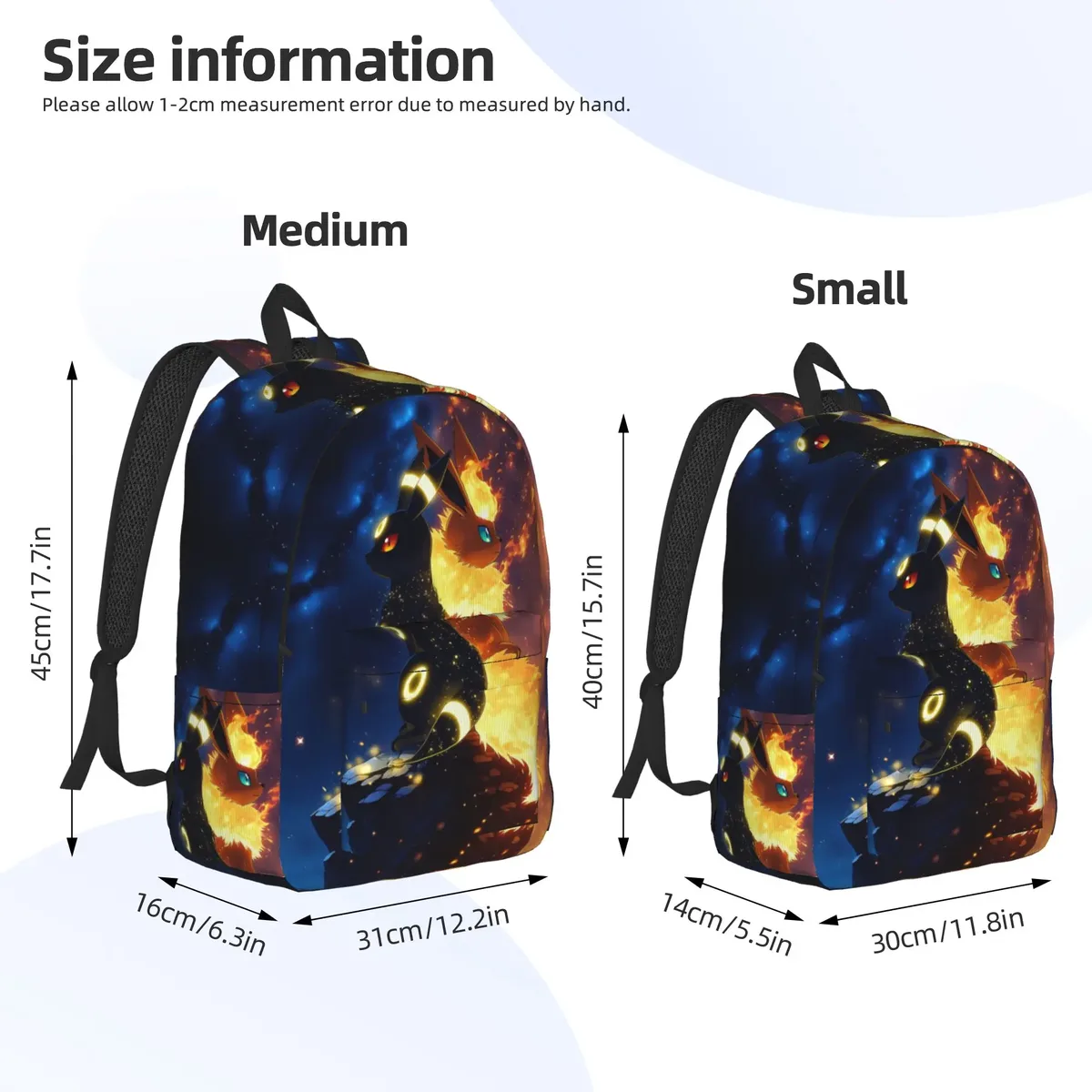 sac à dos pokemon à la mode, mochilas, sangle réglable pour le travail, fermeture à glissière
