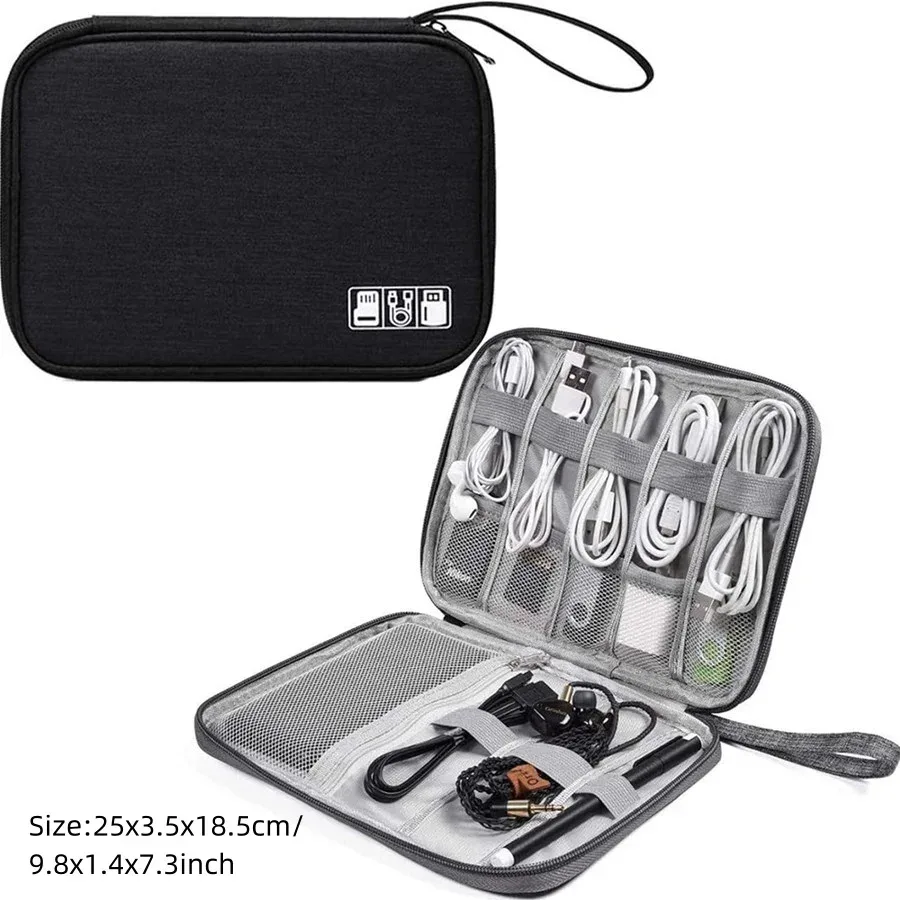 sac de rangement numérique portable, gadget usb, pochette de rangement de câbles étanche, appareils électroniques, accessoires, pack de fournitures