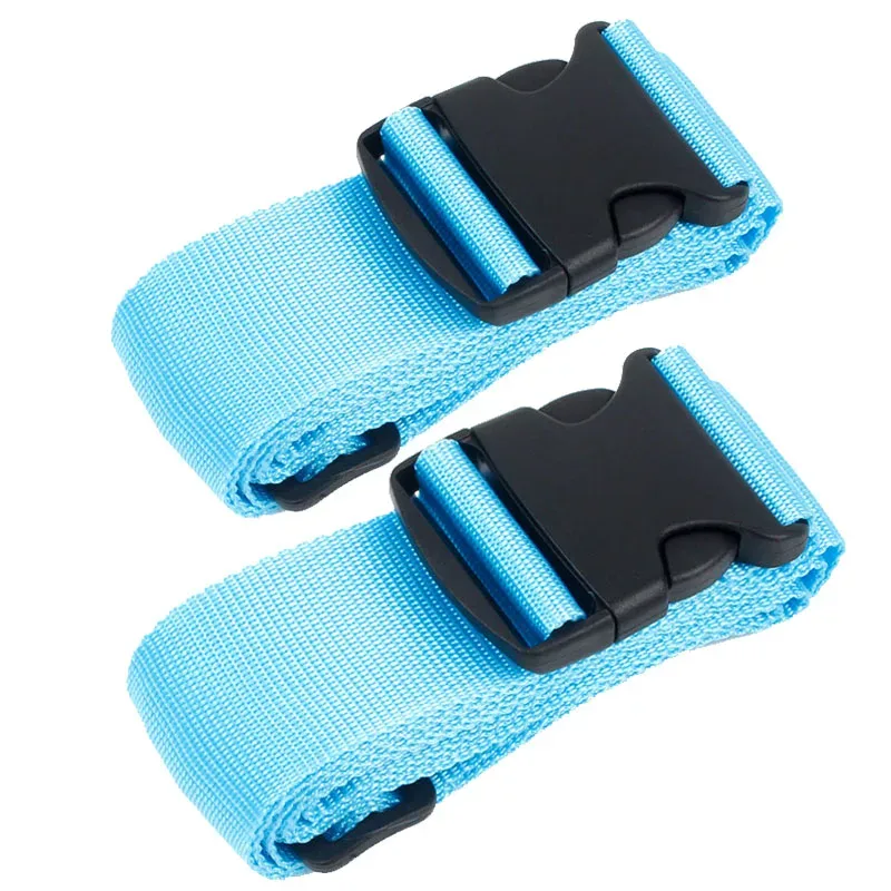 sangle de bagage en nylon réglable, 2 pièces, sangle à boucle pour valise de voyage, accessoires de voyage, emballage de valise, ceinture de sécurité