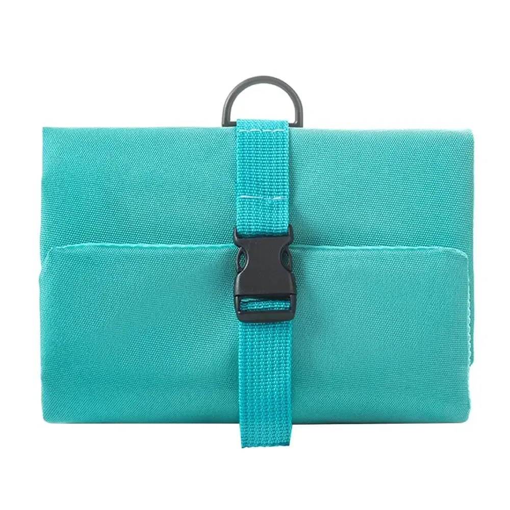 sac de toilette pliable avec crochet, multifonctionnel 3-en-1, sac de voyage grande capacité, sac de rangement cosmétique détachable