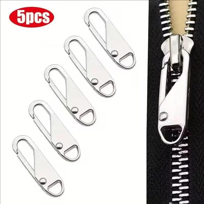 extracteur de fermeture éclair, onglets de remplacement, fermetures éclair détachables, curseur de tête, kit de réparation pour valises, sacs, vêtements, bricolage, artisanat de couture, 5 pièces