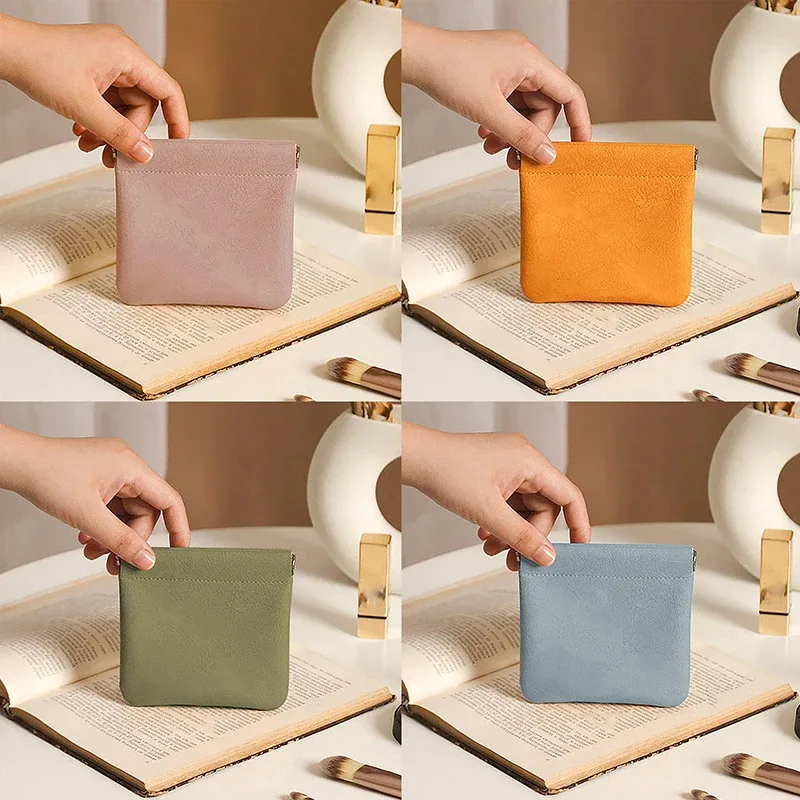sac de rangement en poudre pour rouge à lèvres, pochette cosmétique, câble en cuir, banc, pièces de monnaie, bijoux, écouteurs