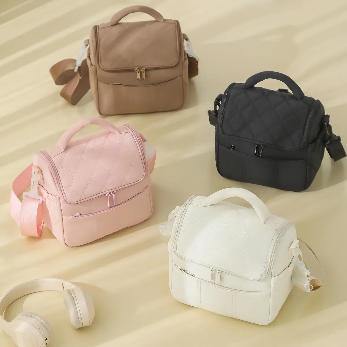 nouvelle sacoche isotherme portable en nylon, réutilisable, multifonctionnelle, anti-fuite, pour femme, sacs à usage spécial
