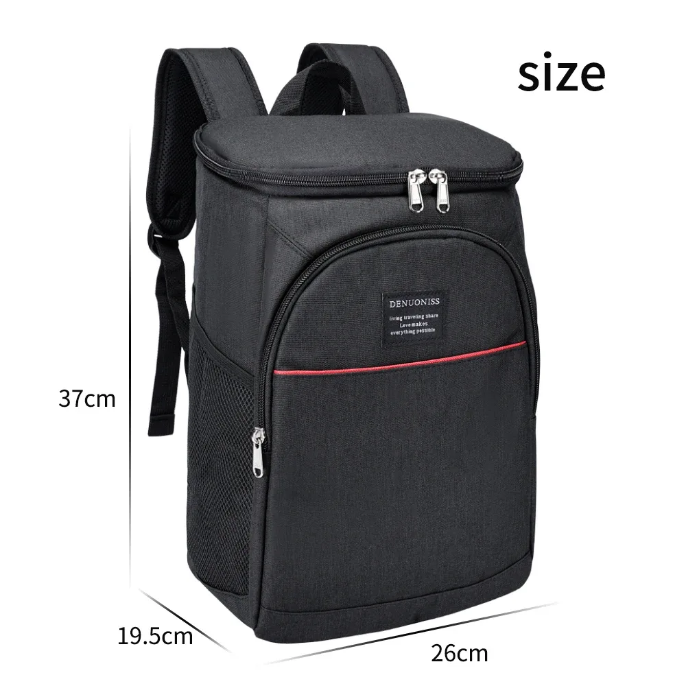 denuoniss 20l sac à dos isotherme thermique multicouche sac à dos isolé étanche sac anti-fuite pique-nique en plein air et ouvre-bouteille