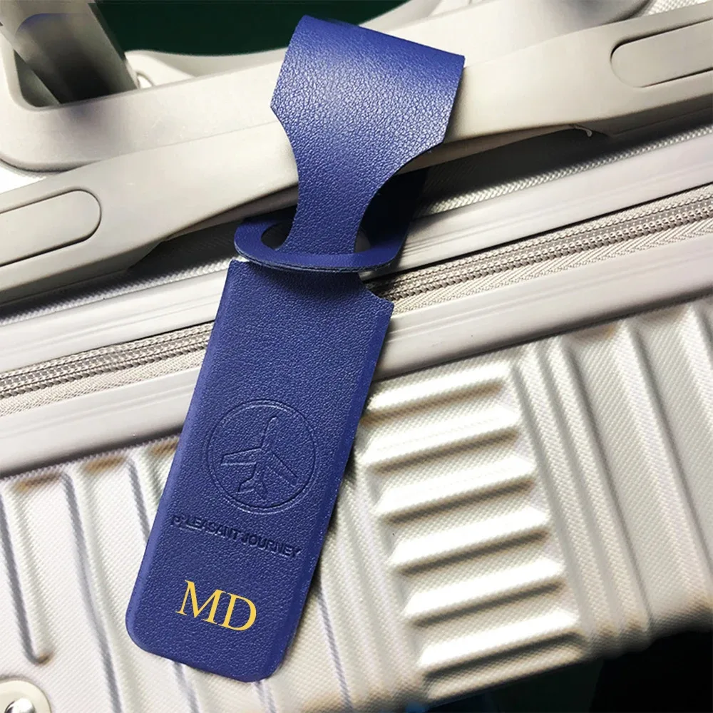 étiquette de bagage avec lettres personnalisées, petite adresse, avion, valise, identifiant, logo personnalisé, cadeau, accessoires de voyage