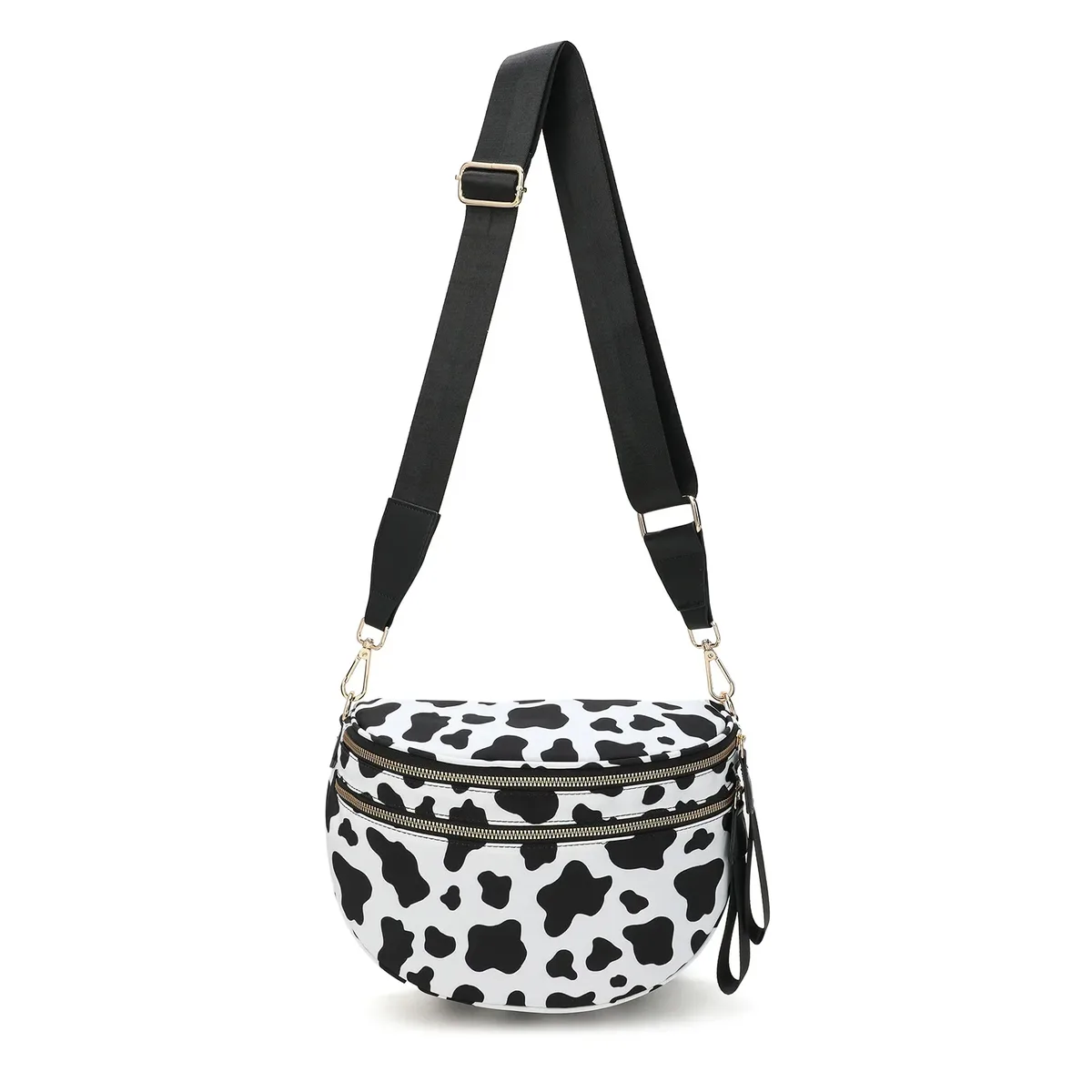 sac banane à carreaux pour femmes, sac banane décontracté, grande capacité, sangle réglable, sac à bandoulière simple pour maman, fourre-tout de voyage quotidien