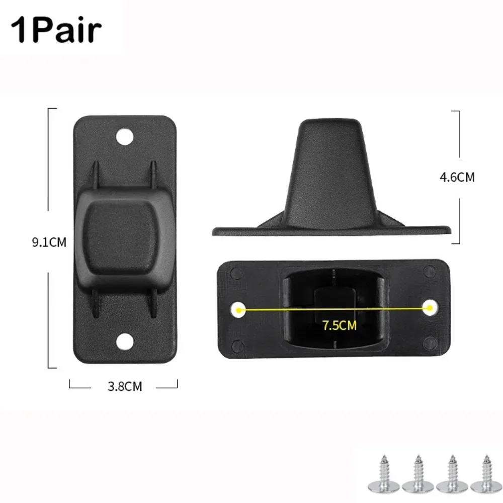 patins de protection en plastique noirs pour bagages avec vis, support inférieur de valise, pièce de rechange universelle pour toutes les valises