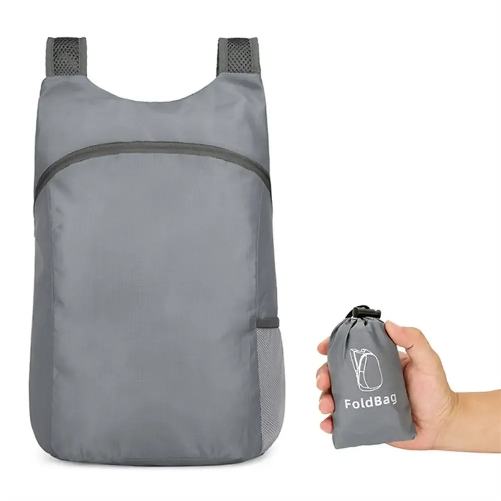 sac à dos pliable avec sacs de rangement à cordon, grande capacité, sac d'école léger en nylon, sac à bandoulière zippé pour femmes