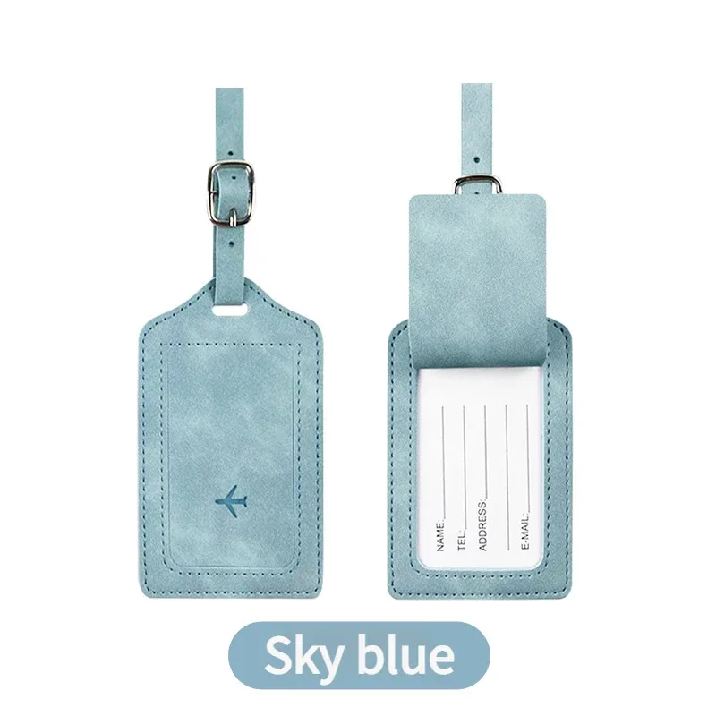 essentiels de voyage : porte-passeport à blocage rfid + ensemble d'étiquettes de bagage en cuir