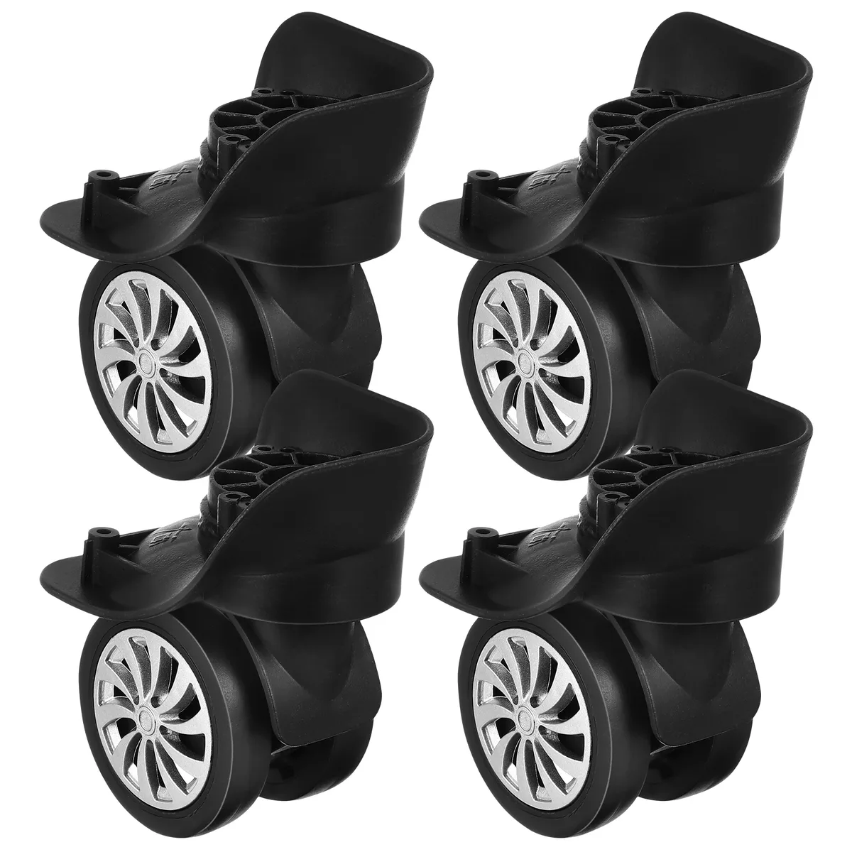 4 pièces valise roues bagages rouleau de rechange roue bagages remplacement universel 360 ° outil de réparation de boîtier de chariot à roulettes à roues pivotantes