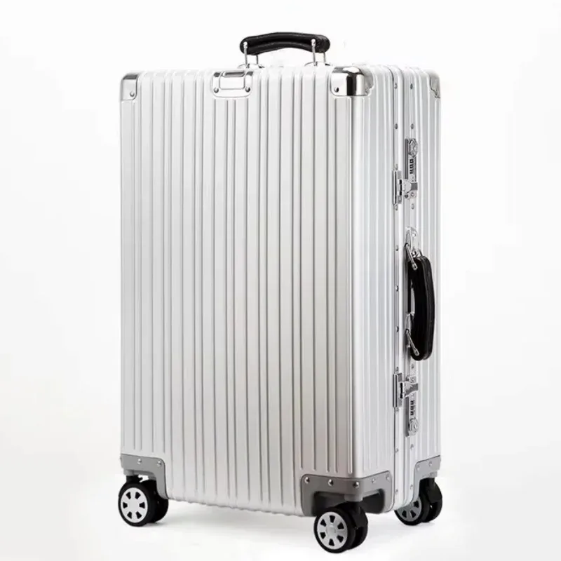 valise rétro en alliage d'aluminium et de magnésium, bagage roulant de haute qualité, boîtier de chariot 20/24/26/29 pouces, sac de voyage d'embarquement à main