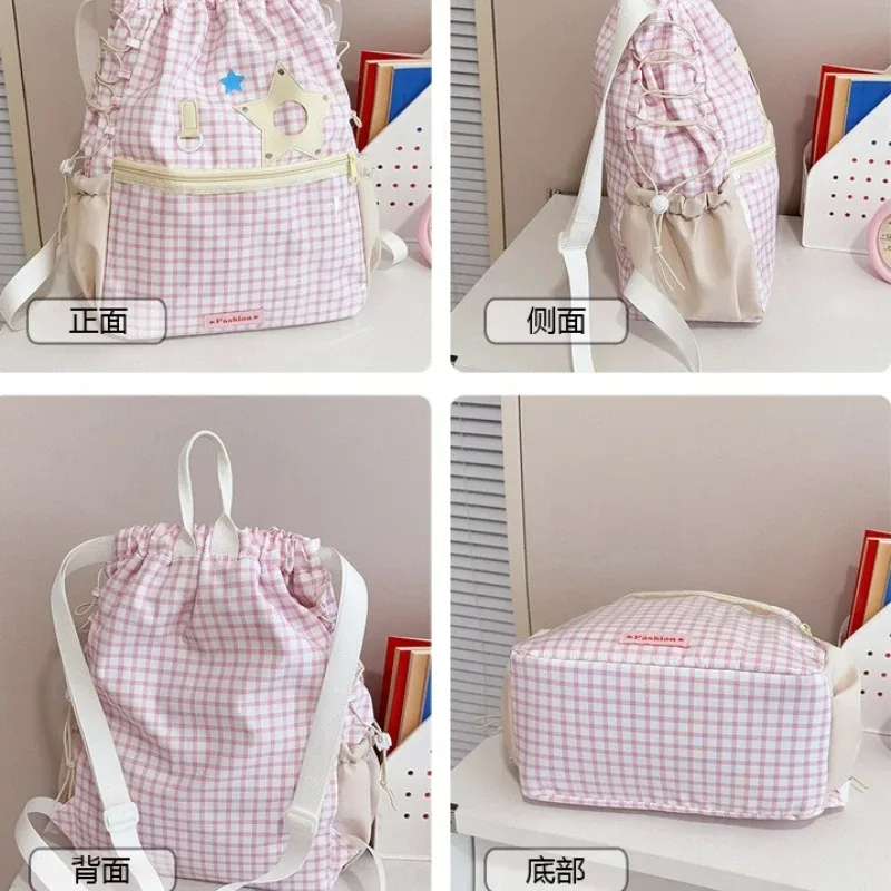 sac à dos ita en nylon style universitaire, nouveau sac seau polyvalent à cordon et nœud pour le quotidien et les voyages