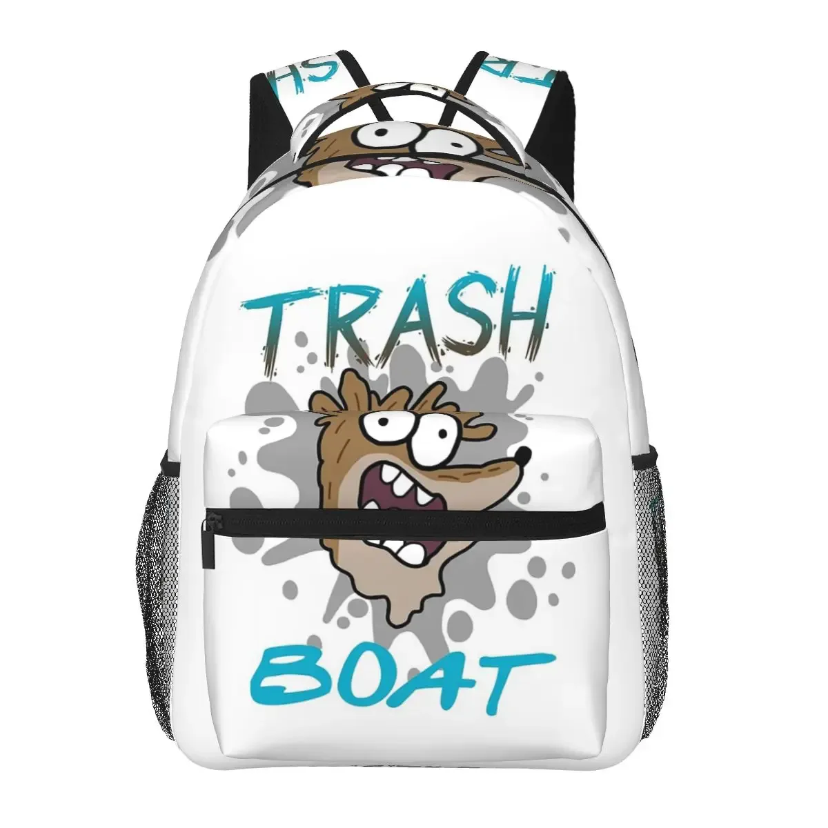 mordecai and rigby regular show – sacs à dos graphiques avec personnages de dessins animés, cartable pour garçons et filles, sacs d'école, sac à dos de voyage, sac à bandoulière