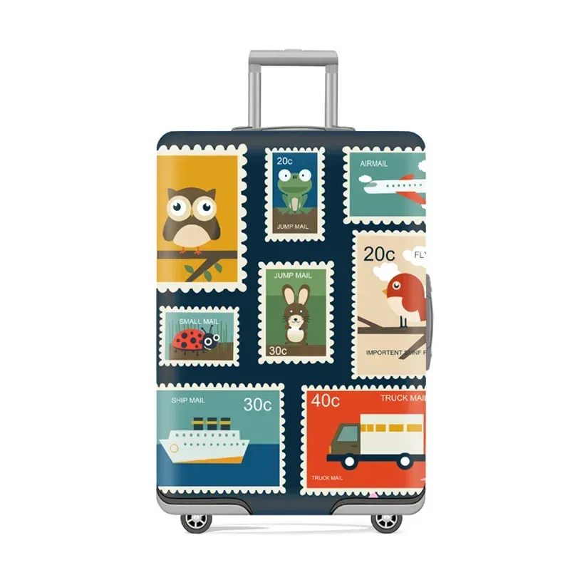 juste de bagage élastique pour enfants, housse de bagage de voyage, housse de bagage de dessin animé, accessoires de voyage