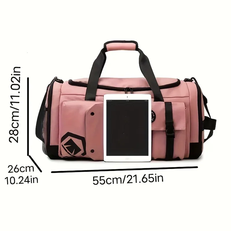 sac à dos de voyage de grande capacité, 1 pièce, séparation humide et sec, sac de sport, compartiment de rangement, tissu oxford, voyage de loisirs