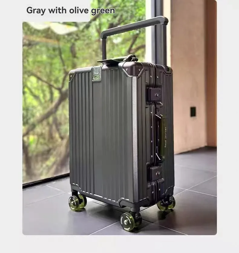 bagage à roue de patinage, valise d'embarquement de 20 pouces, étui de voyage de 24 pouces, boîte de mot de passe premium, boîtier de chariot durable, nouvelle collection 2025