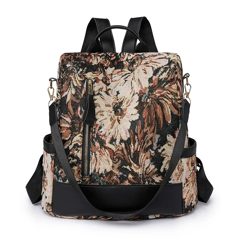 nouveau sac à dos femme tendance 2026 en nylon, grande capacité, pour l'école, le shopping et les voyages, sac décontracté pour femme