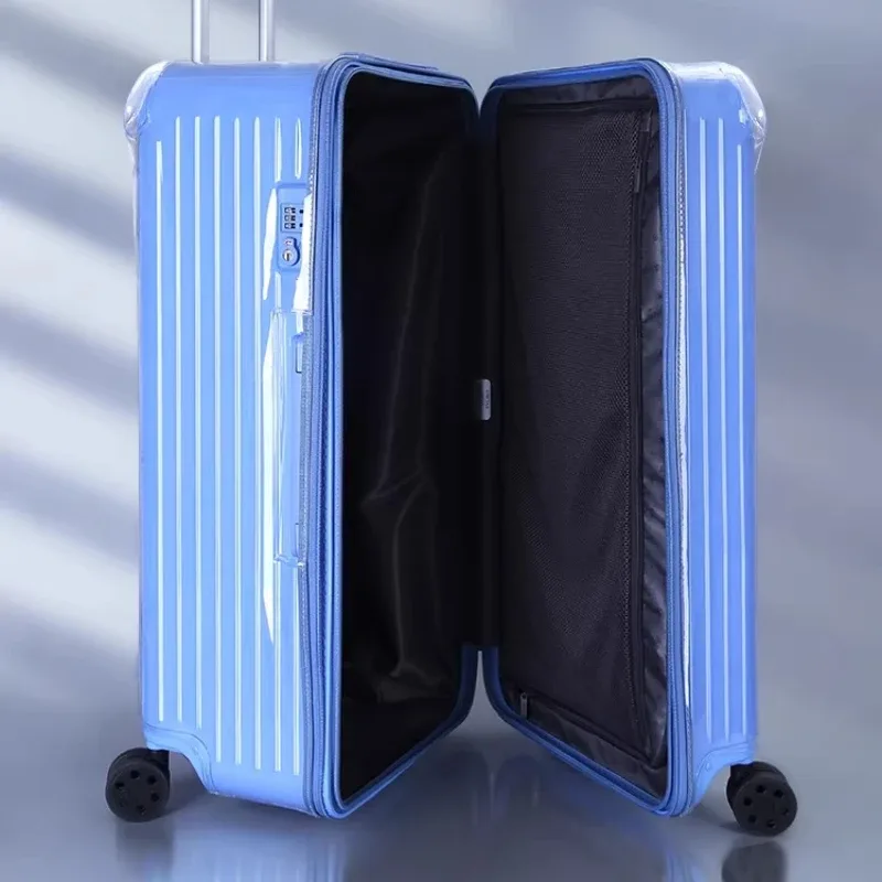 housse de protection transparente en pvc, adaptée au valise rimowa essential trunk plus, housse de protection 