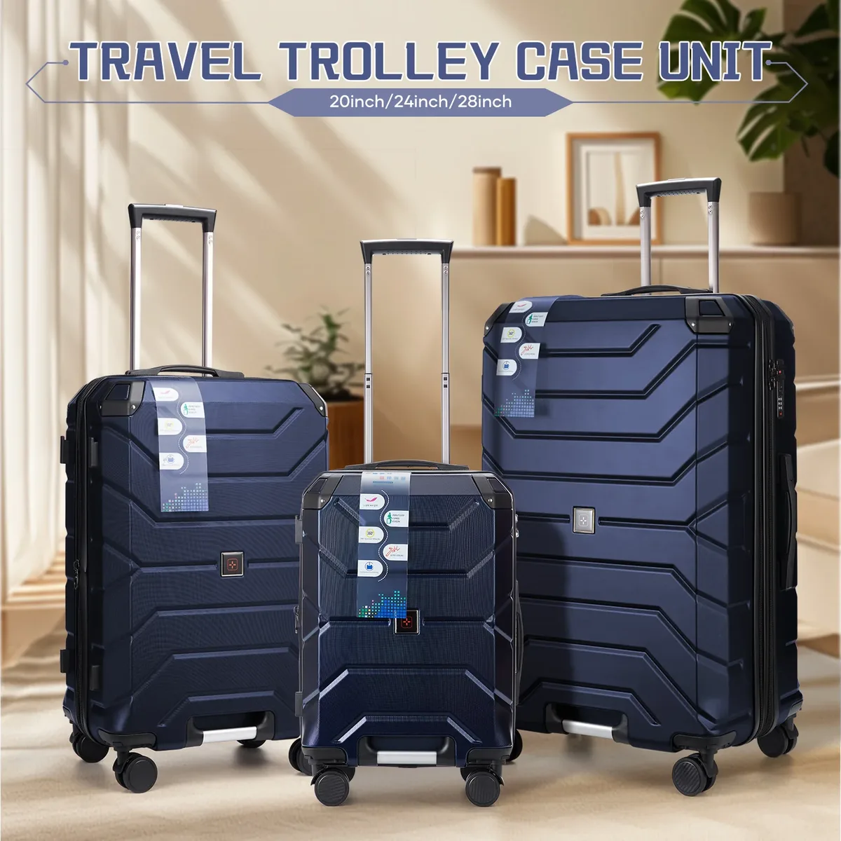 bagage multifonctionnel de grande capacité, valise de voyage, porte-bagages, valise d'embarquement robuste et durable, étudiants et entreprises