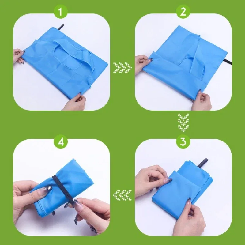sac de courses réutilisable de couleur unie pour femmes et hommes, sac d'épicerie pliable en nylon, sac fourre-tout écologique, sacs à main portables