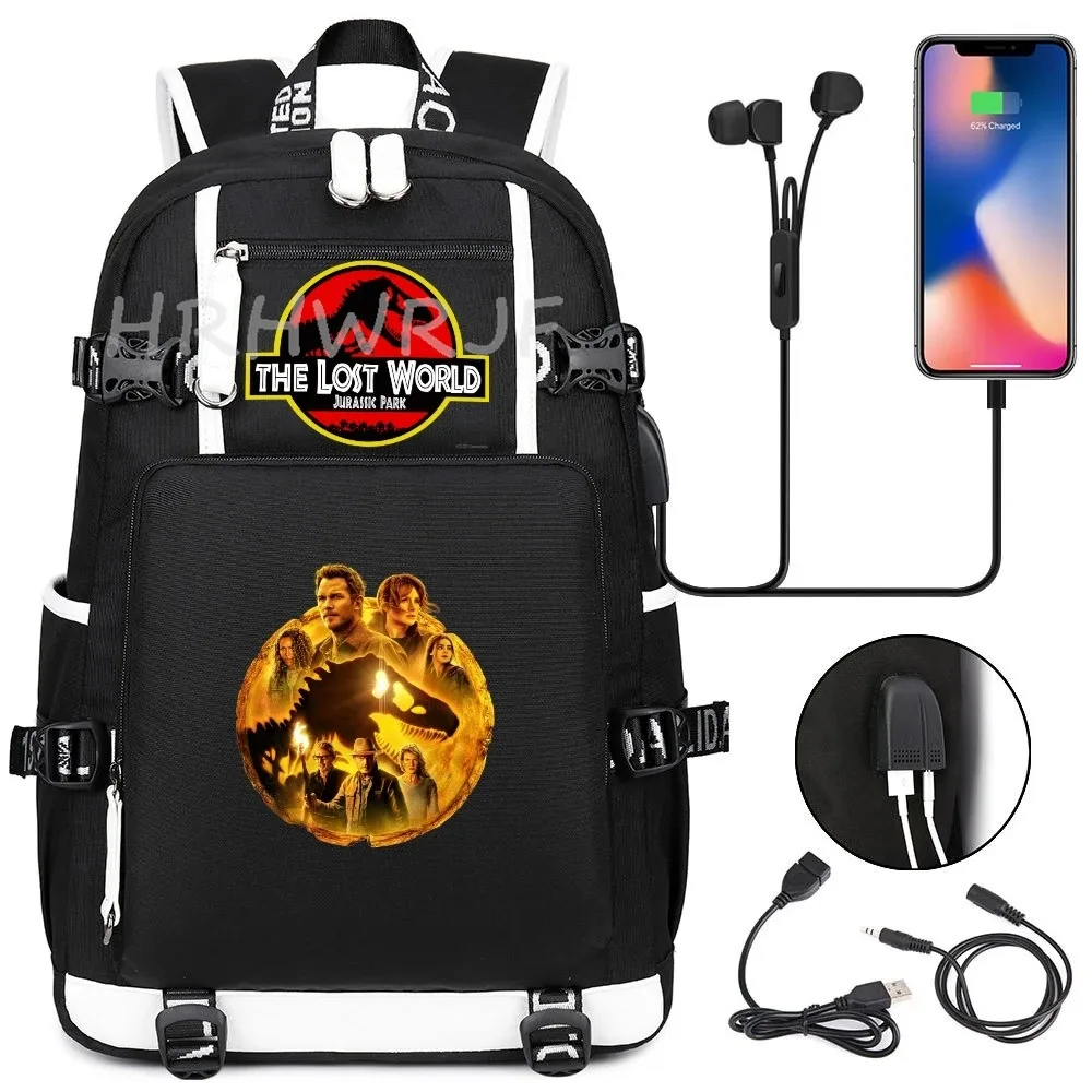sacs à dos jurassic world park, sac à dos tactique pour ordinateur portable, multifonctionnel, durable, pour voyage en plein air, randonnée, sac à bandoulière