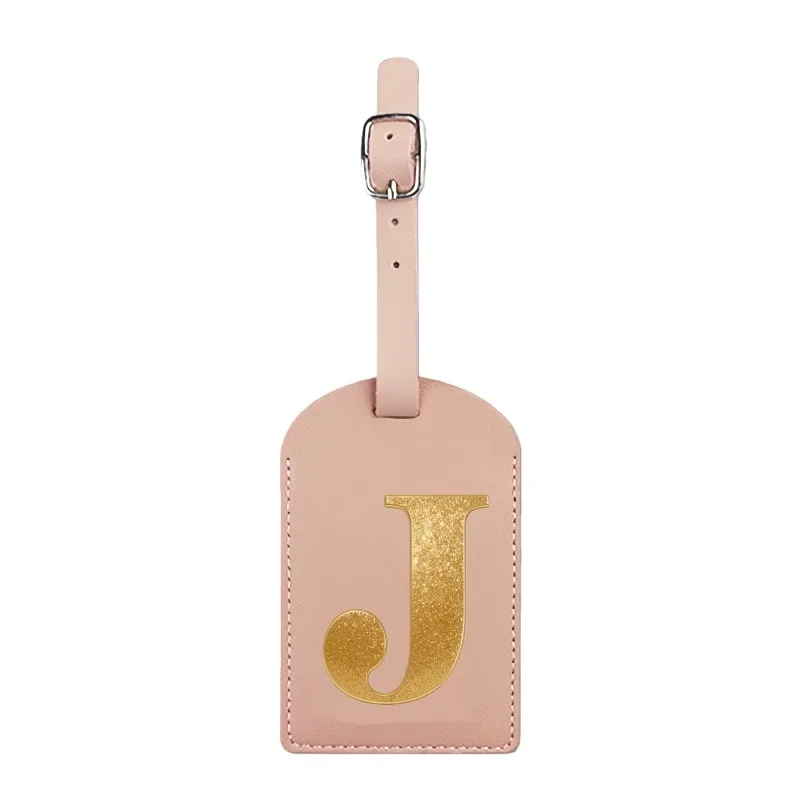étiquette de bagage personnalisée avec nom, rose, avec motif de carte d'embarquement et initiales pour une identification facile