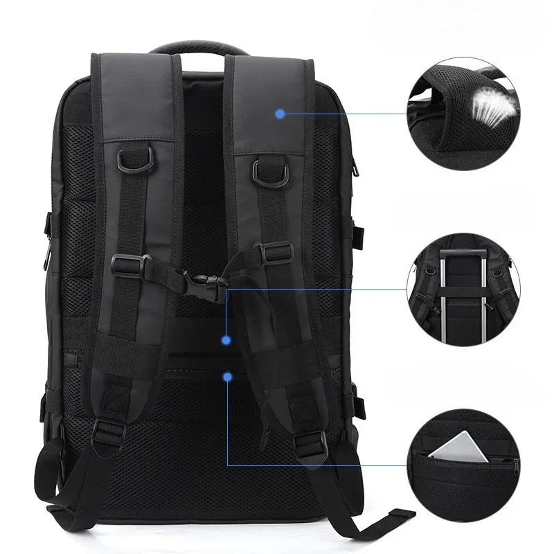 sac à dos de voyage d'affaires pour hommes, sac à dos pour ordinateur portable de 17 pouces, grande capacité, sac à dos pour hommes, imperméable, décontracté, pour l'extérieur, sac à dos de sport