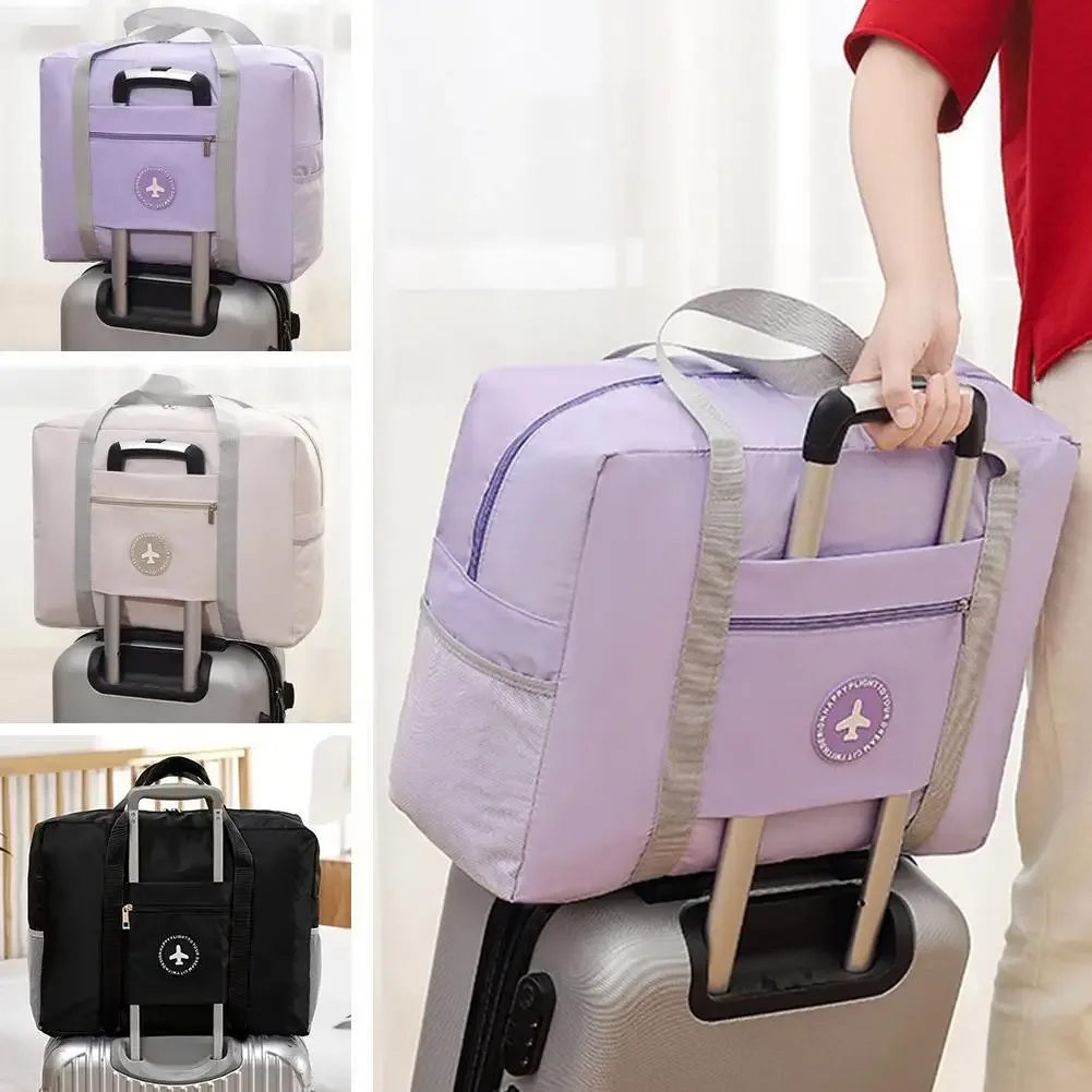 sac de voyage pliable pour avion, sac de rangement épaissi à porter à la main, grande capacité, sacs à main portables pour bagages