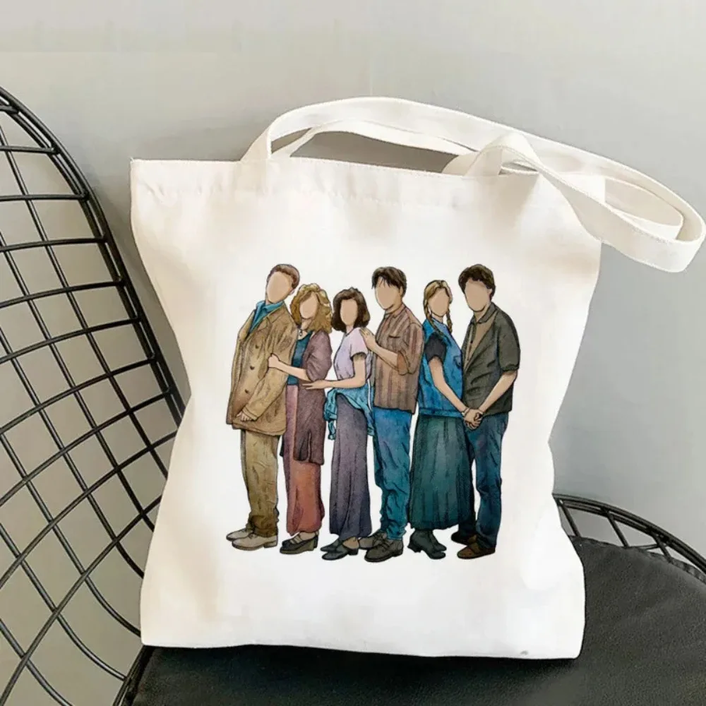 mode amis émission de télévision inspiré toile sac fourre-tout femmes décontracté style de rue harajuku shopper sac à main usage quotidien idée cadeau