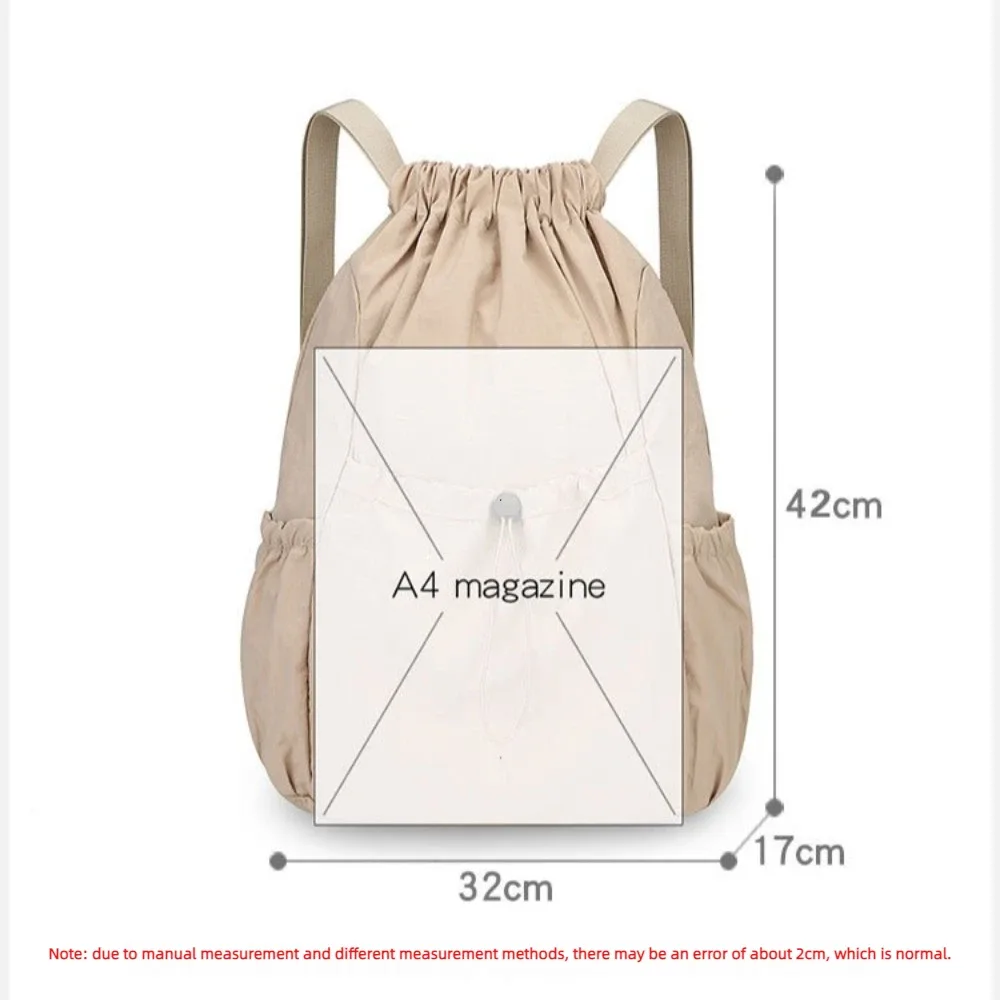 sac à dos léger à cordon de serrage pour hommes et femmes, sac pliable universel de grande capacité pour les déplacements en plein air et les loisirs