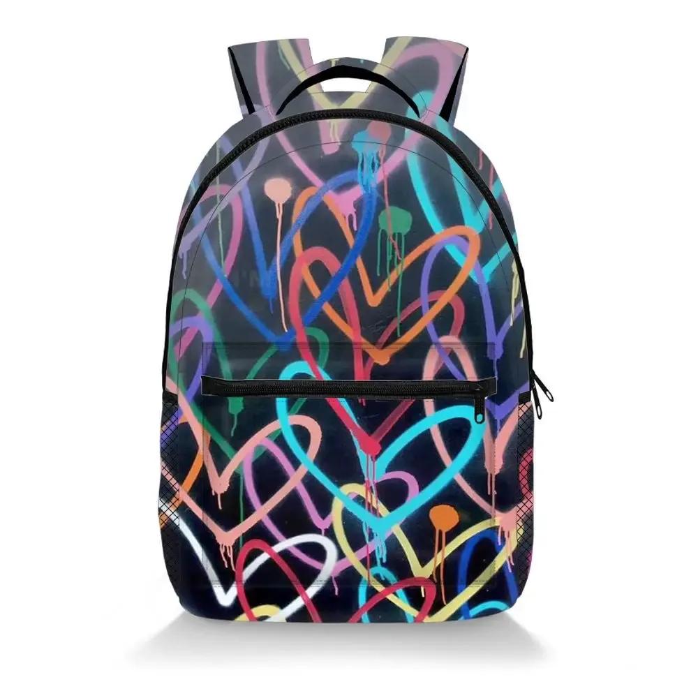 sac à dos hip hop populaire pour étudiants, sac à dos coloré à géométrie colorée, impression 3d, oxford, imperméable, pour garçons/filles, sacs à dos de voyage