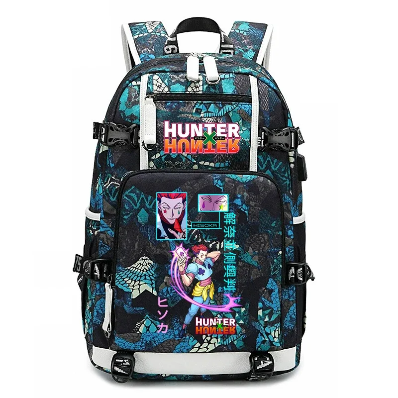 sac à dos imprimé hunter x hunter, grande capacité, pour étudiants, enfants, adolescents, voyage scolaire, sac à dos de voyage