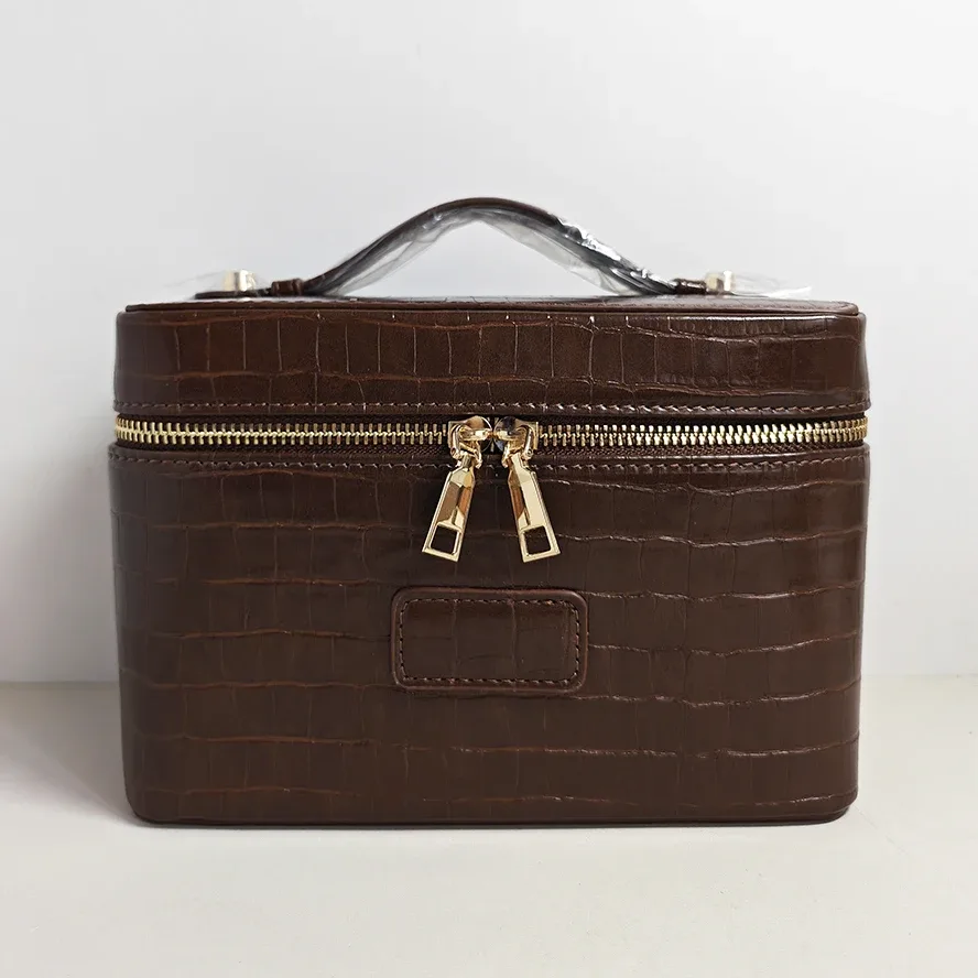 sac de voyage personnalisé en cuir motif crocodile avec fermeture éclair, grande capacité, poignée supérieure, sac à main de luxe diy pour femme