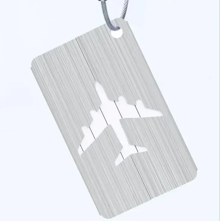 étiquettes de bagage en alliage pour hommes et femmes, porte-étiquette de nom, adresse de valise, accessoires de voyage, métal, mode, infraction, 1 pièce