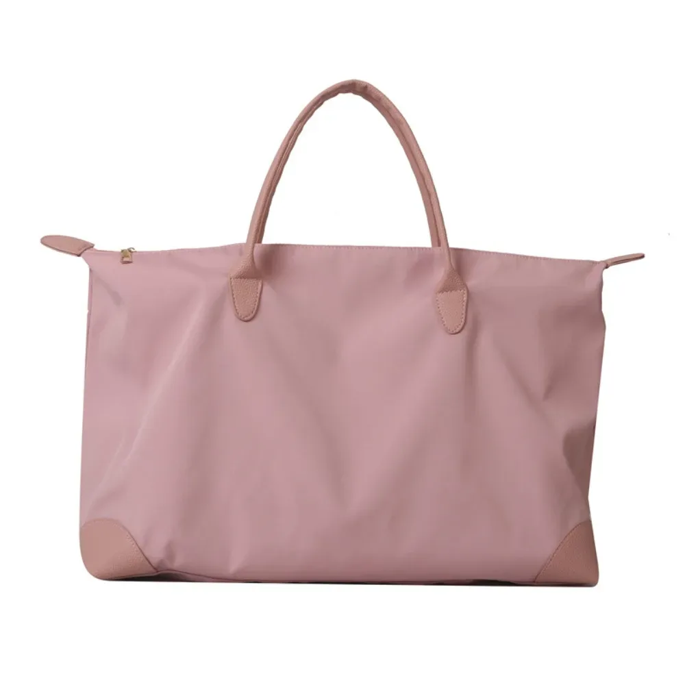 sac fourre-tout oxford de couleur unie, imperméable, grande capacité, sac à bandoulière en nylon, sac de shopping, style coréen, sac simple sous le bras, pour l'extérieur