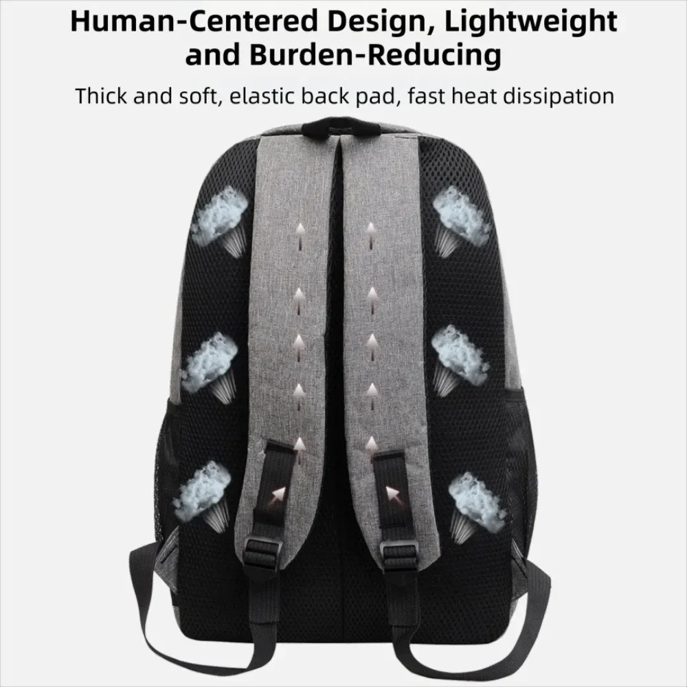 sac à dos ergonomique pour hommes, résistant à l'usure, imperméable, sac à bandoulière pour ordinateur portable, en tissu oxford, style décontracté, sac à dos pour le travail et les déplacements
